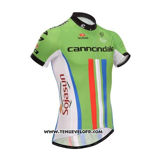 2014 Maillot Ciclismo Cannondale Champion Nouvelle Zelande Manches Courtes et Cuissard